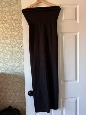 NBD Black Strapless Bandeau Maxi Dress